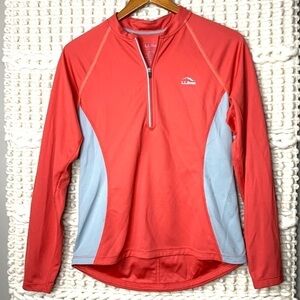 LL Bean Cycling Quarter Zip Long Sleeve Shirt